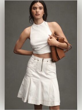 ✨Pilcro (NWT) Fluted Knee-Length Skirt Size 6✨